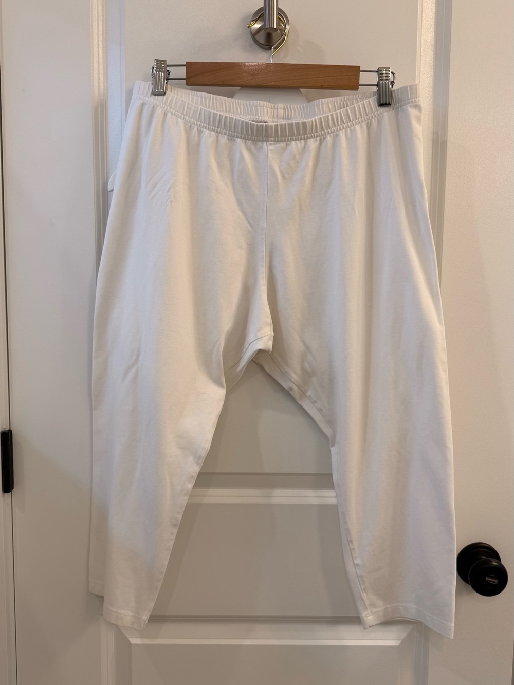 J. Jill Cream Elastic Waist Knit Leggings
